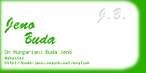 jeno buda business card