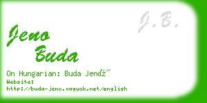 jeno buda business card